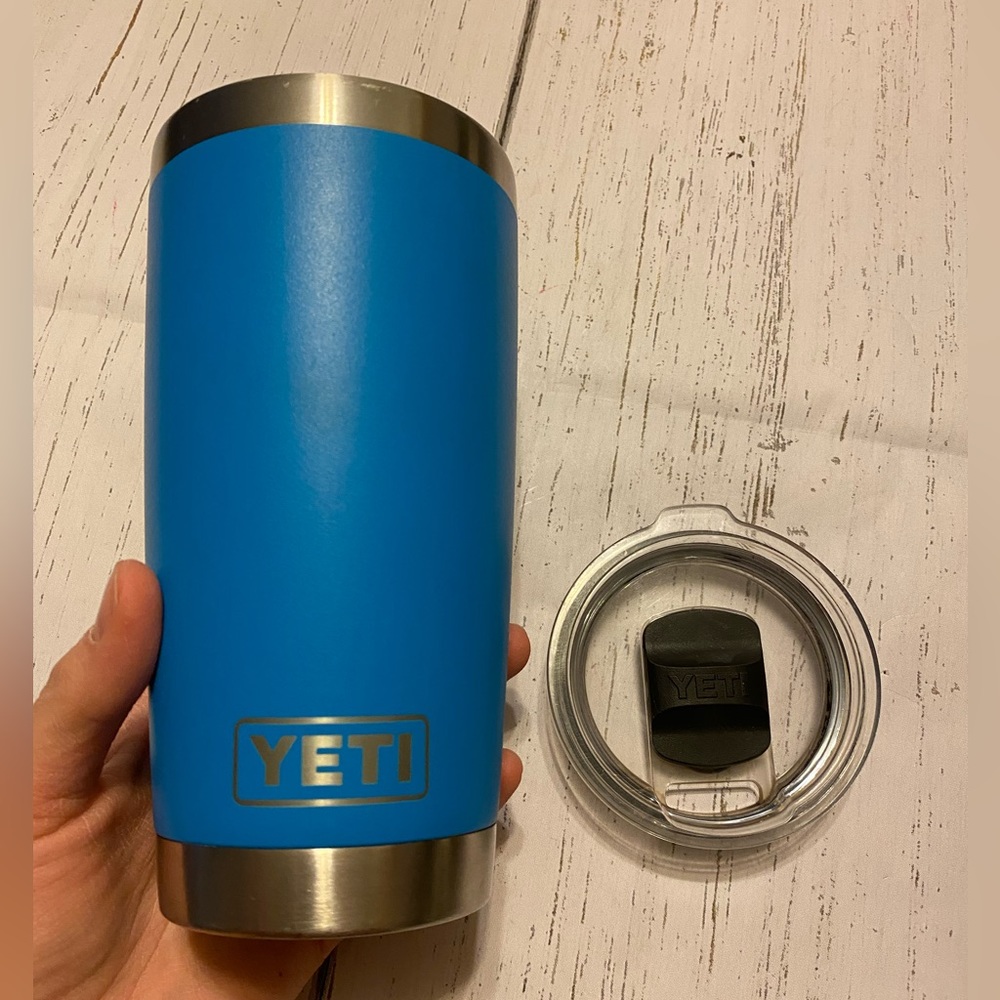 Yeti blue tumbler